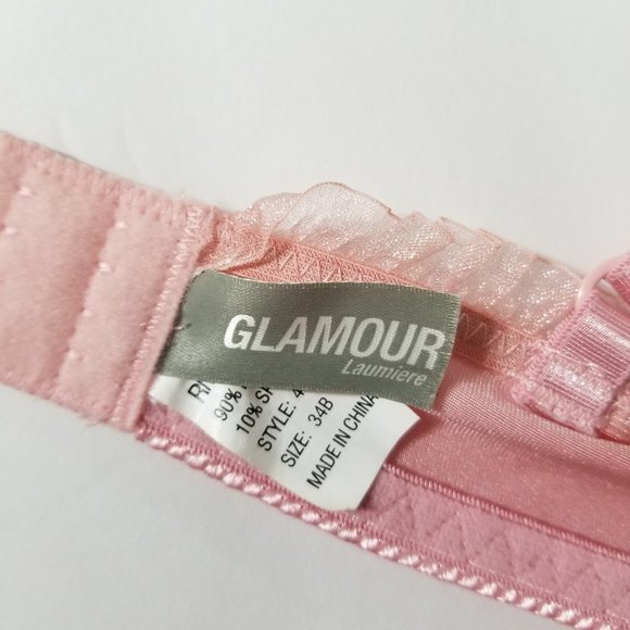 Glamour bra 34B floral lace mesh ornate bow butterfly dragonfly romantic lolita - Picture 14 of 14